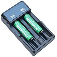 Smart battery charger w/ 4 Shockli 14500 1200mAh - Unprotected Button-top batteries Smart battery charger w/ 4 Shockli 14500 1200mAh - Unprotected Button-top batteries