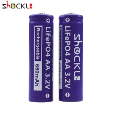 Shockli AA LifePO4 650mAh - Button Top Shockli AA LifePO4 650mAh - Button Top
